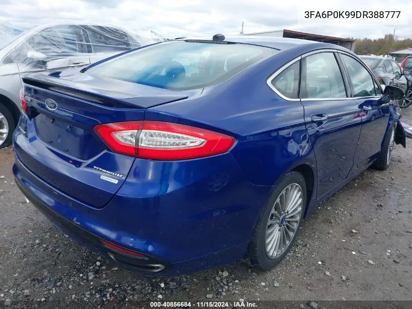 2013 Ford Fusion Titanium VIN: 3FA6P0K99DR388777 Lot: 40856684