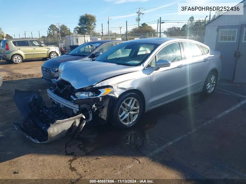 2013 Ford Fusion Se VIN: 3FA6P0HR6DR252436 Lot: 40857686