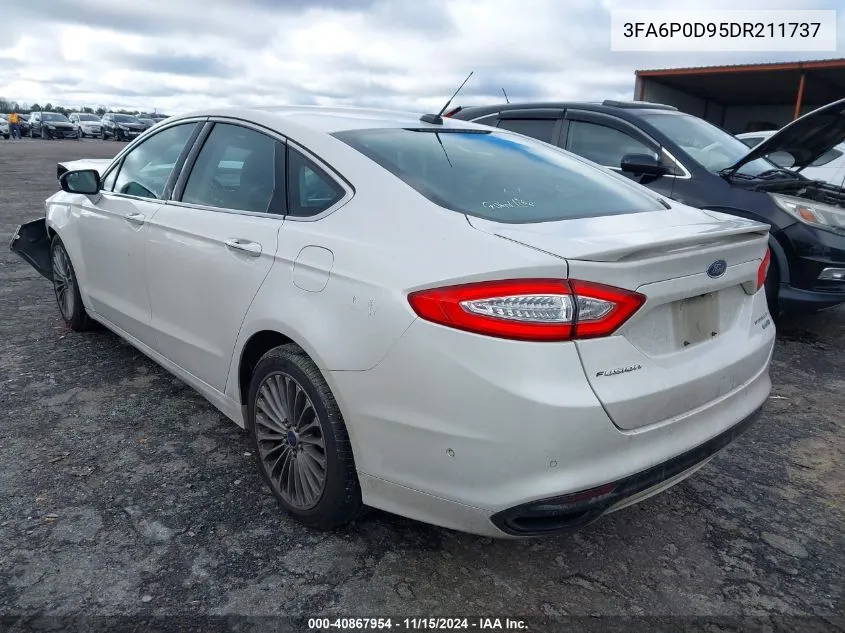 2013 Ford Fusion Titanium VIN: 3FA6P0D95DR211737 Lot: 40867954