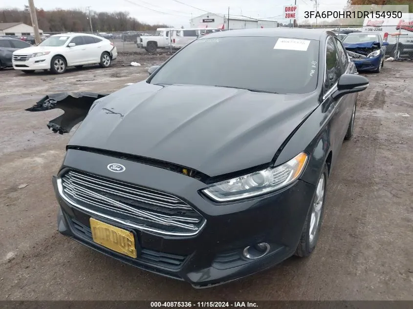 2013 Ford Fusion Se VIN: 3FA6P0HR1DR154950 Lot: 40875336