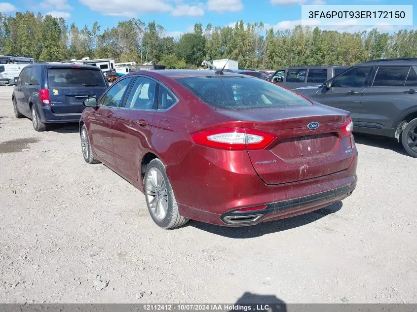 3FA6P0T93ER172150 2014 Ford Fusion Se