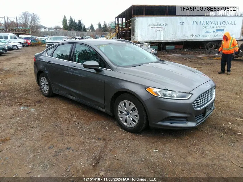 2014 Ford Fusion S VIN: 1FA6P0G78E5379502 Lot: 12151416