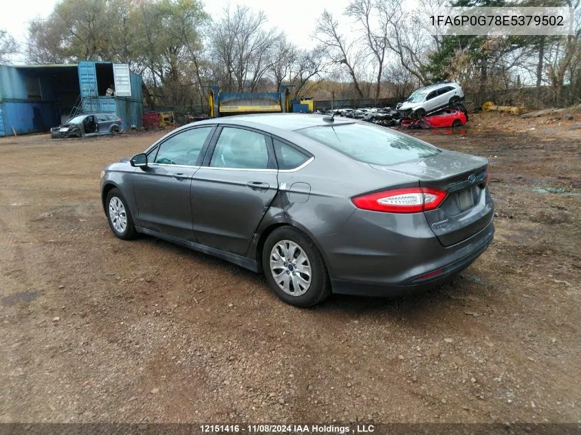 2014 Ford Fusion S VIN: 1FA6P0G78E5379502 Lot: 12151416