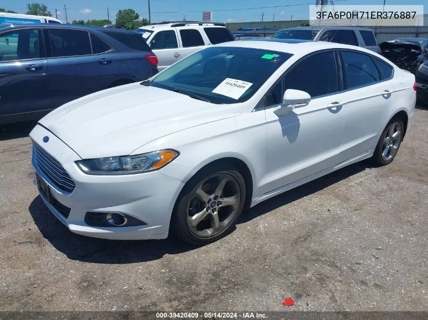 2014 Ford Fusion Se VIN: 3FA6P0H71ER376887 Lot: 39420409