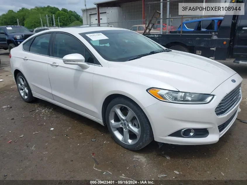 2014 Ford Fusion Se VIN: 3FA6P0HDXER108944 Lot: 39423401