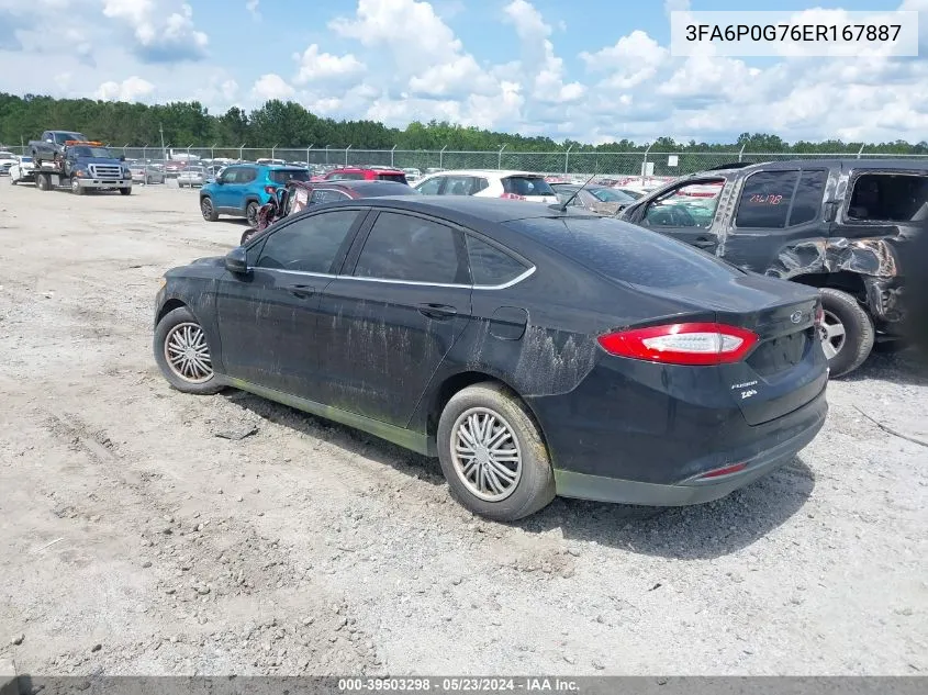 2014 Ford Fusion S VIN: 3FA6P0G76ER167887 Lot: 39503298