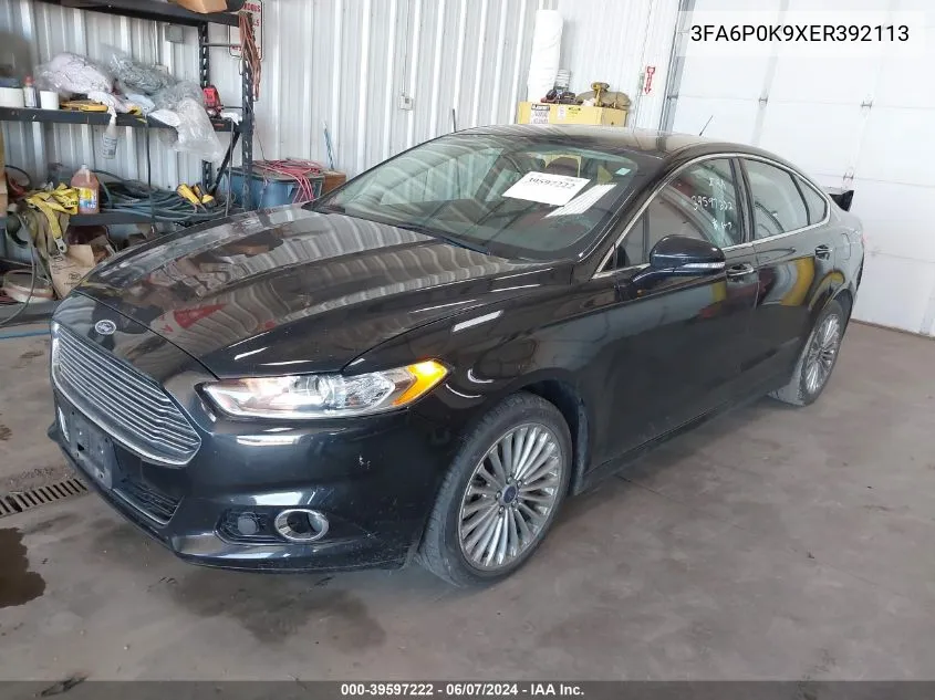 2014 Ford Fusion VIN: 3FA6P0K9XER392113 Lot: 40712987