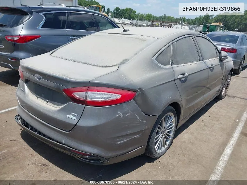 2014 Ford Fusion Se VIN: 3FA6P0H93ER319866 Lot: 39670965