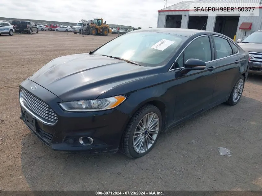 2014 Ford Fusion Se VIN: 3FA6P0H98ER150377 Lot: 39712824