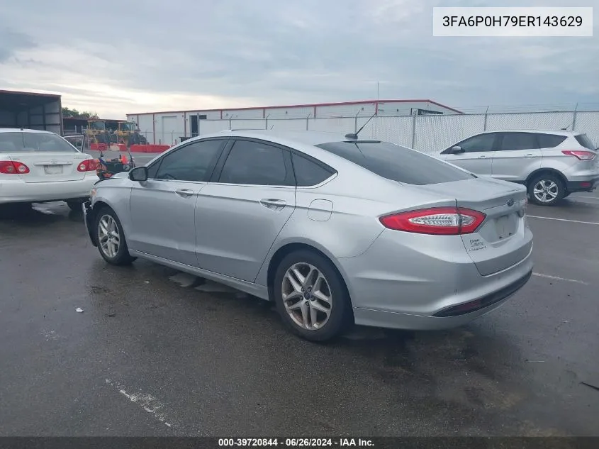 2014 Ford Fusion Se VIN: 3FA6P0H79ER143629 Lot: 39720844