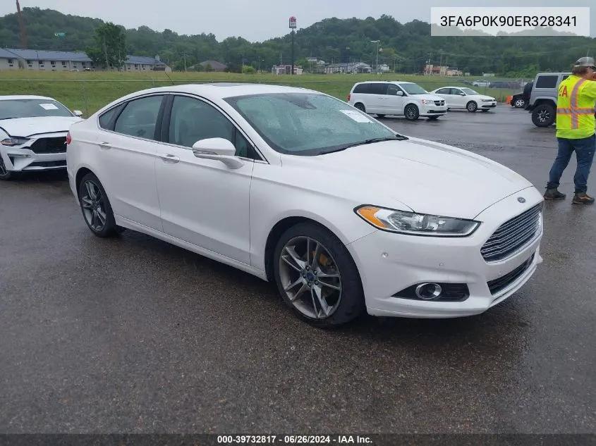 2014 Ford Fusion Titanium VIN: 3FA6P0K90ER328341 Lot: 39732817