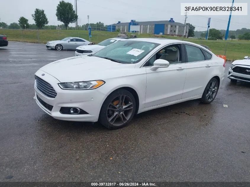 2014 Ford Fusion Titanium VIN: 3FA6P0K90ER328341 Lot: 39732817