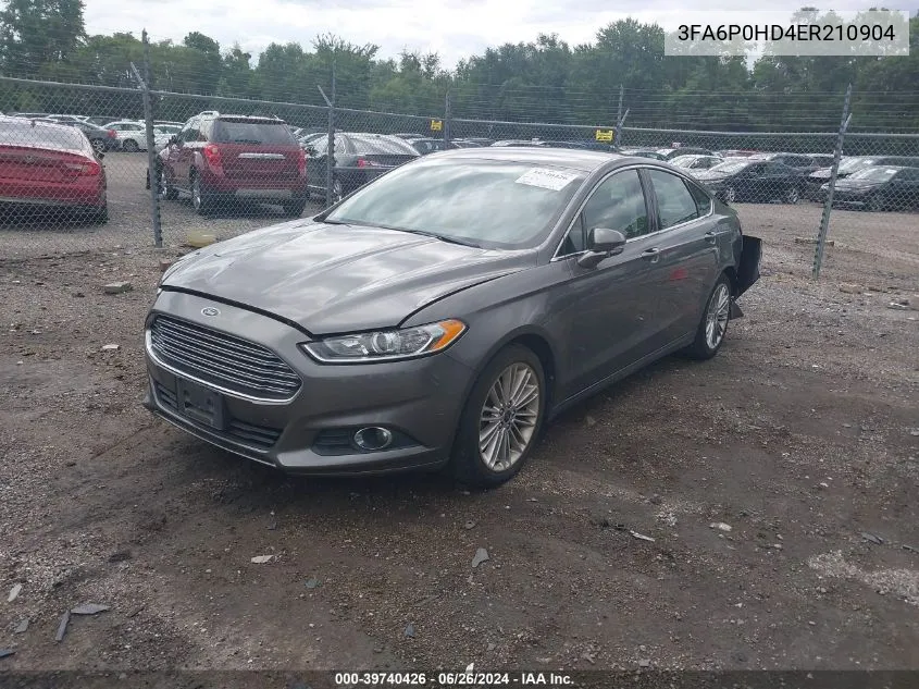 3FA6P0HD4ER210904 2014 Ford Fusion Se