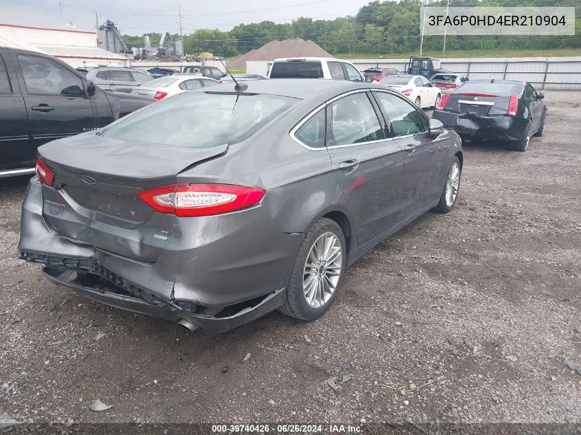 3FA6P0HD4ER210904 2014 Ford Fusion Se