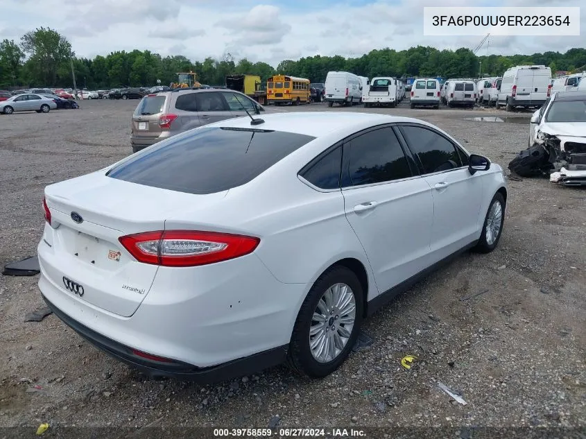 2014 Ford Fusion Hybrid S VIN: 3FA6P0UU9ER223654 Lot: 39758559