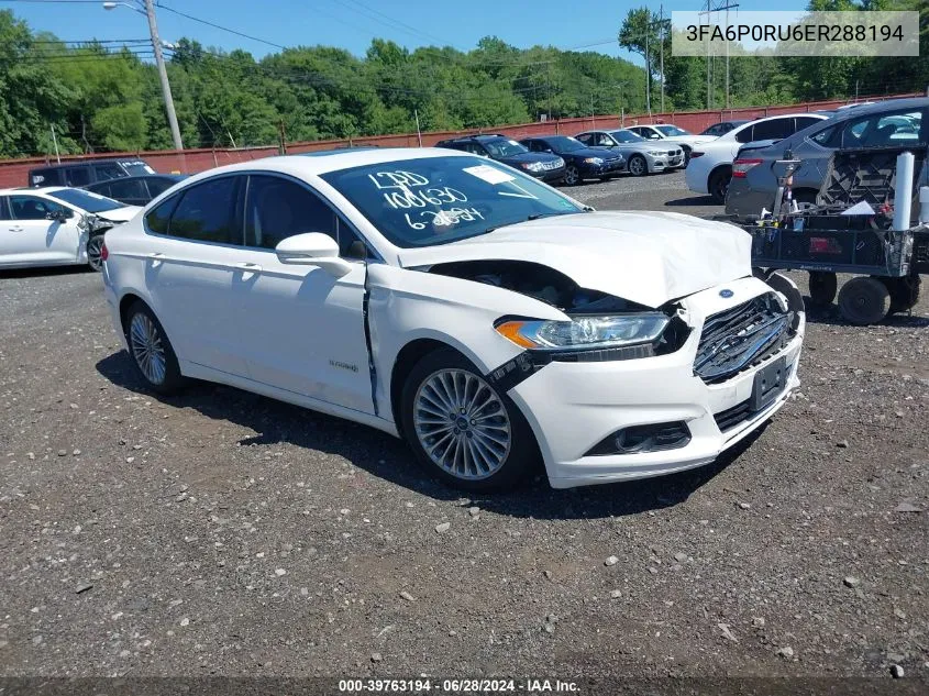 3FA6P0RU6ER288194 2014 Ford Fusion Hybrid Titanium