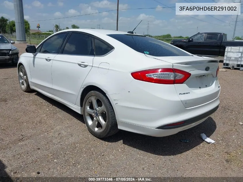 3FA6P0HD6ER291002 2014 Ford Fusion Se