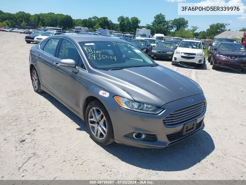 2014 Ford Fusion Se VIN: 3FA6P0HD5ER339976 Lot: 39788057