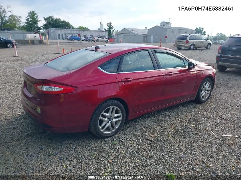 2014 Ford Fusion Se VIN: 1FA6P0H74E5382461 Lot: 39824924