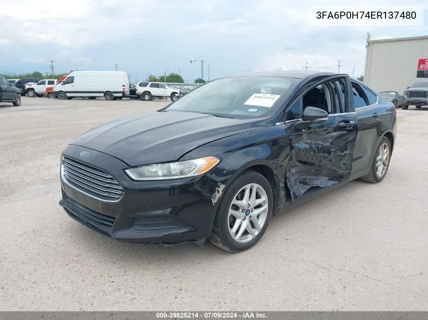 3FA6P0H74ER137480 2014 Ford Fusion Se