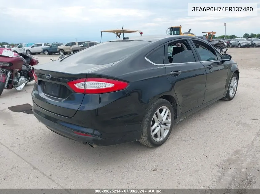 3FA6P0H74ER137480 2014 Ford Fusion Se