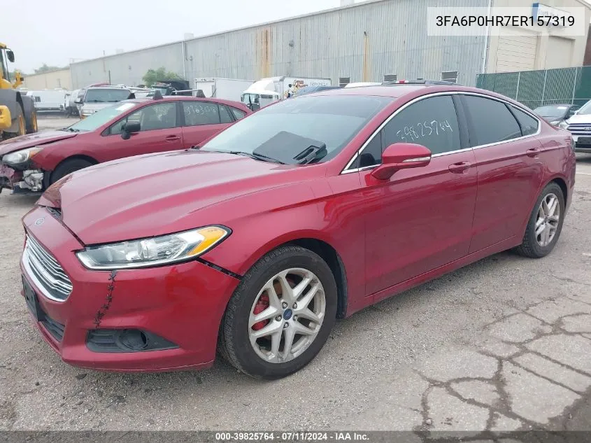 2014 Ford Fusion Se VIN: 3FA6P0HR7ER157319 Lot: 39825764