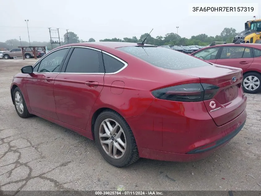 2014 Ford Fusion Se VIN: 3FA6P0HR7ER157319 Lot: 39825764