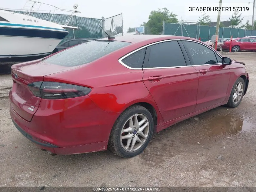 2014 Ford Fusion Se VIN: 3FA6P0HR7ER157319 Lot: 39825764