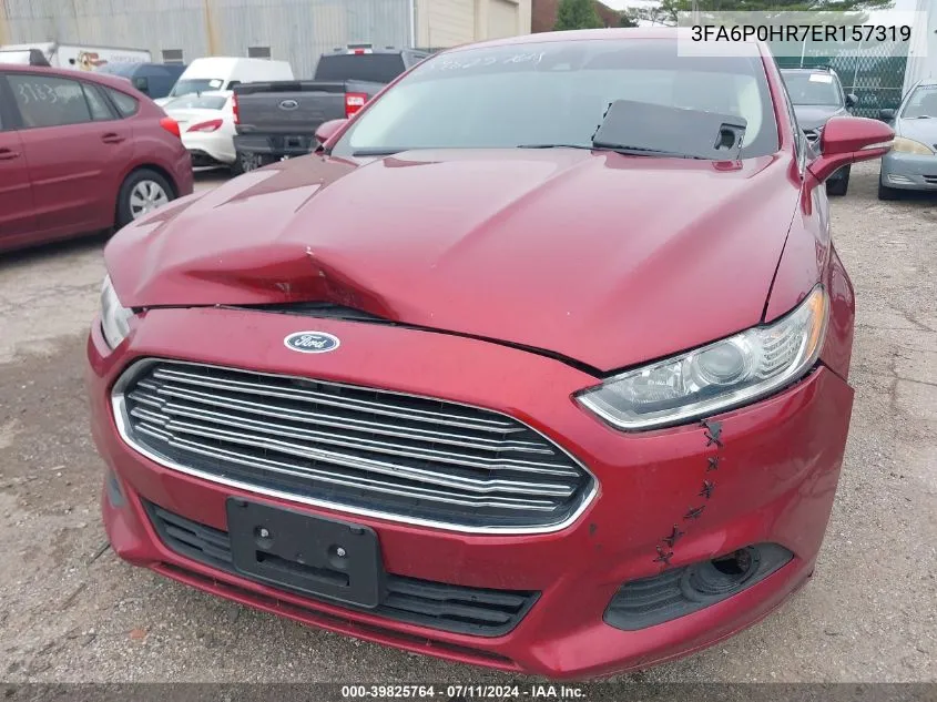 2014 Ford Fusion Se VIN: 3FA6P0HR7ER157319 Lot: 39825764