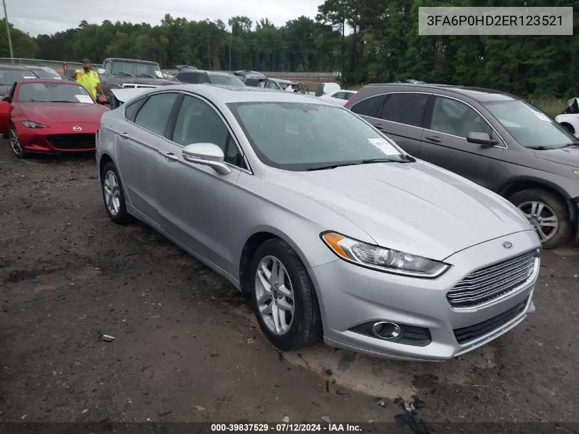 2014 Ford Fusion Se VIN: 3FA6P0HD2ER123521 Lot: 39837529