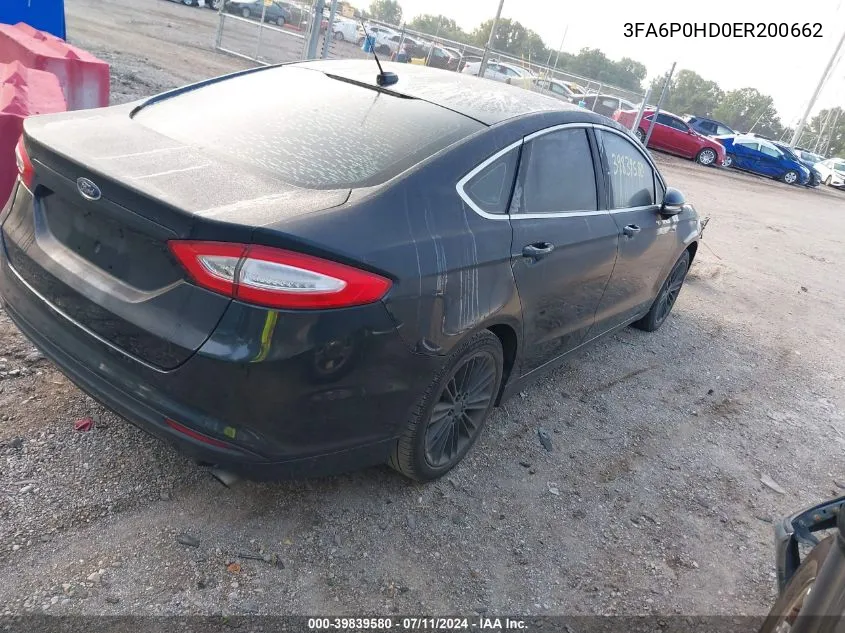 3FA6P0HD0ER200662 2014 Ford Fusion Se