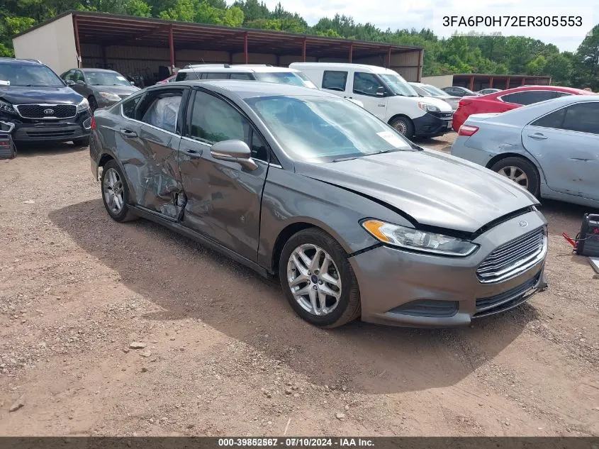 2014 Ford Fusion Se VIN: 3FA6P0H72ER305553 Lot: 39852567