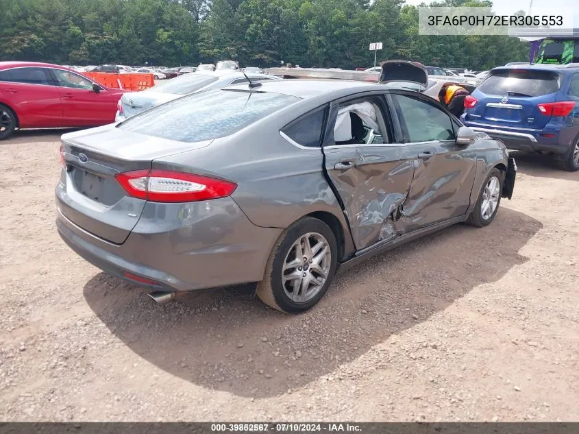 2014 Ford Fusion Se VIN: 3FA6P0H72ER305553 Lot: 39852567