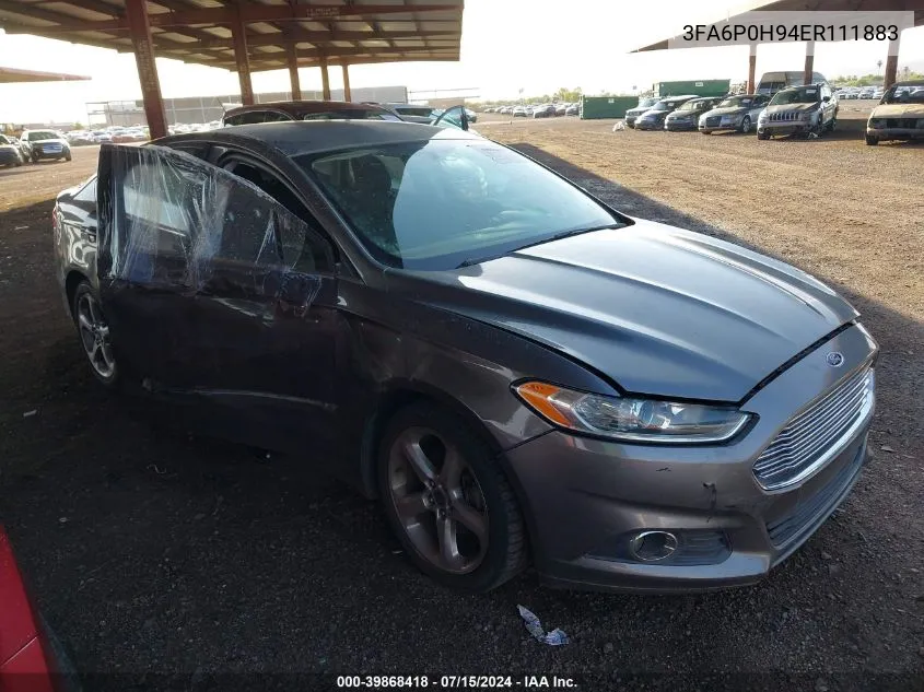 2014 Ford Fusion Se VIN: 3FA6P0H94ER111883 Lot: 39868418