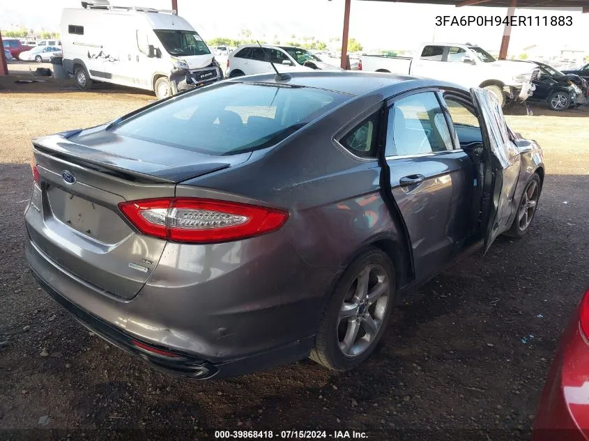 3FA6P0H94ER111883 2014 Ford Fusion Se