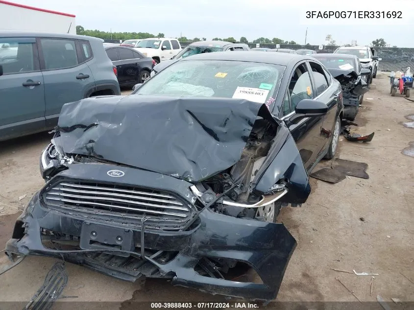 3FA6P0G71ER331692 2014 Ford Fusion S