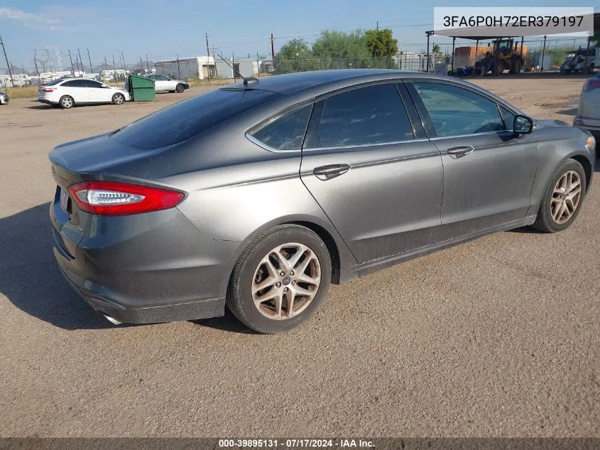 2014 Ford Fusion Se VIN: 3FA6P0H72ER379197 Lot: 39895131