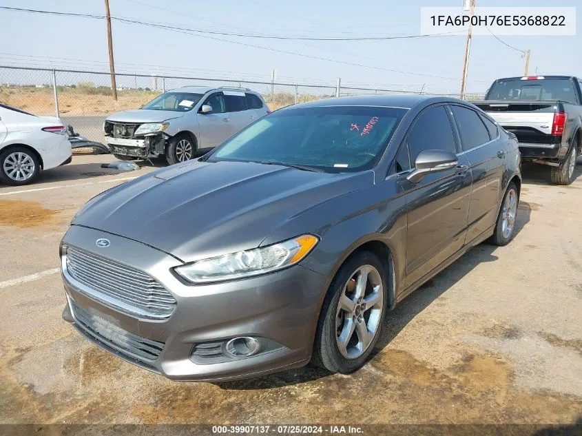 2014 Ford Fusion Se VIN: 1FA6P0H76E5368822 Lot: 39907137