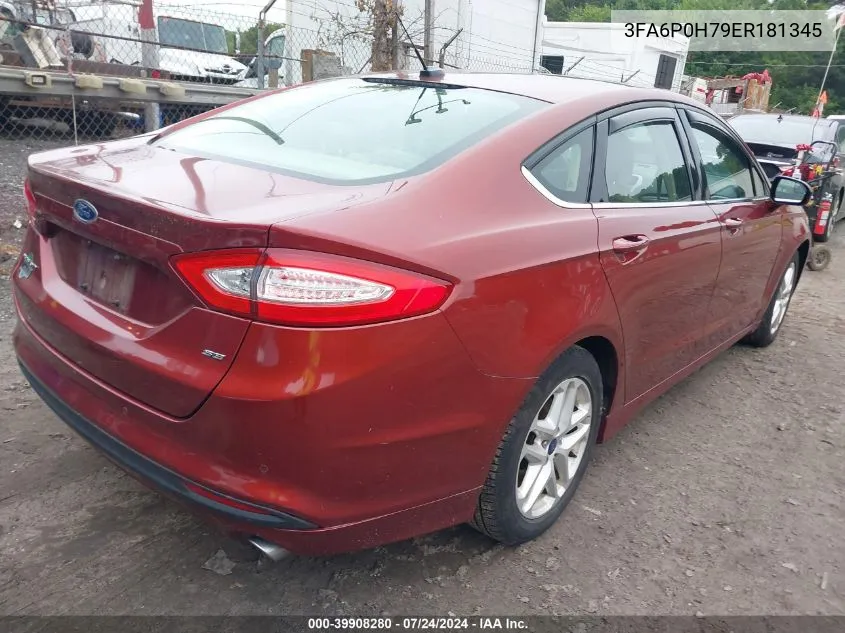 3FA6P0H79ER181345 2014 Ford Fusion Se