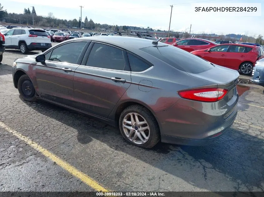 2014 Ford Fusion Se VIN: 3FA6P0HD9ER284299 Lot: 39916233