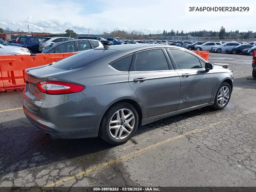 2014 Ford Fusion Se VIN: 3FA6P0HD9ER284299 Lot: 39916233