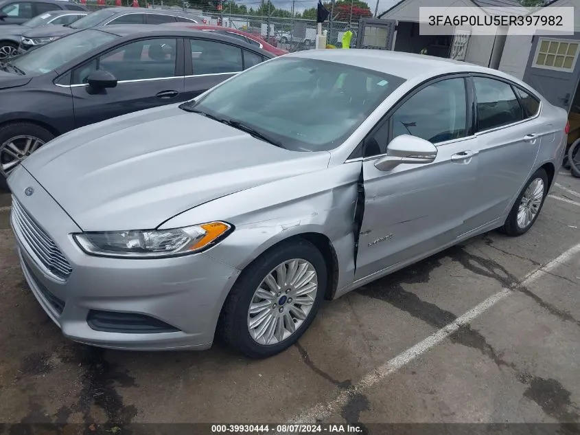 3FA6P0LU5ER397982 2014 Ford Fusion Hybrid Se