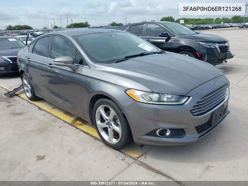 2014 Ford Fusion Se VIN: 3FA6P0HD6ER121268 Lot: 39932371