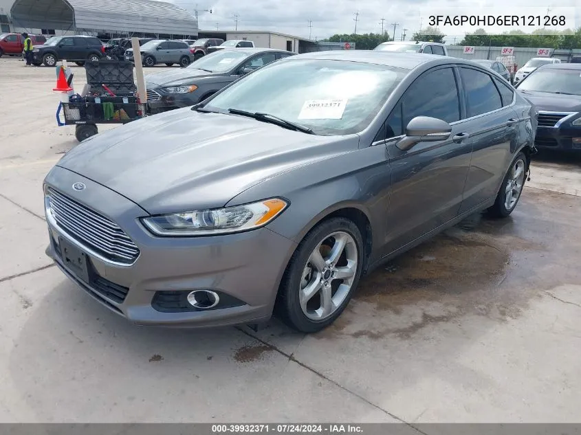 2014 Ford Fusion Se VIN: 3FA6P0HD6ER121268 Lot: 39932371