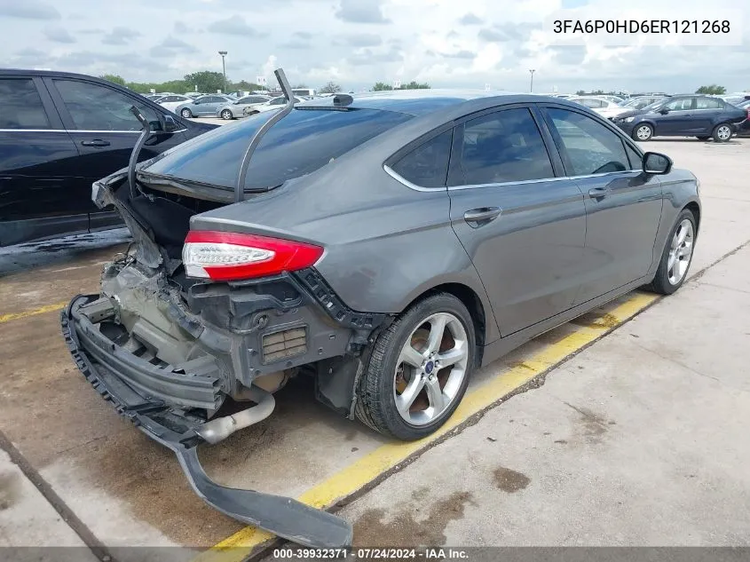 3FA6P0HD6ER121268 2014 Ford Fusion Se