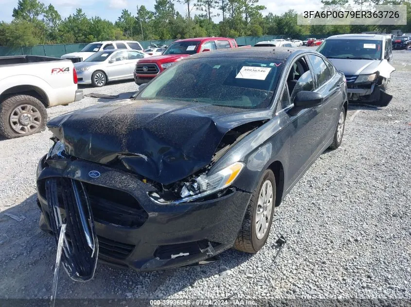 3FA6P0G79ER363726 2014 Ford Fusion S