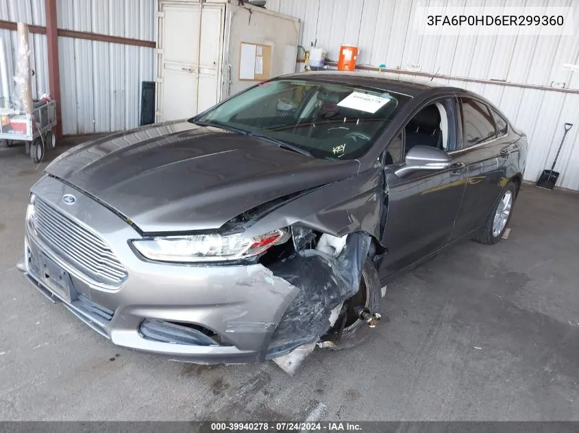 3FA6P0HD6ER299360 2014 Ford Fusion Se