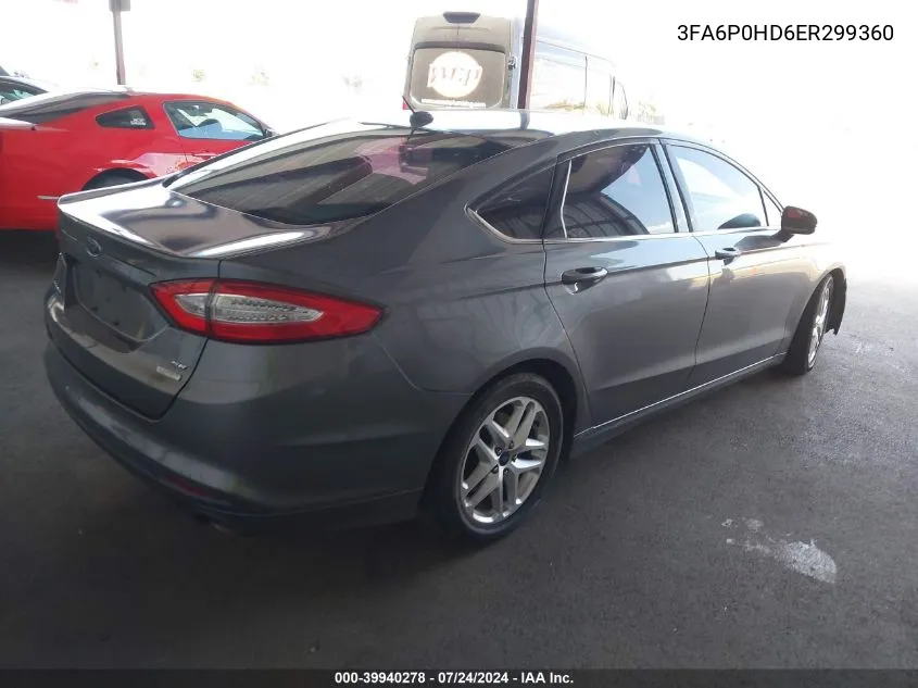 3FA6P0HD6ER299360 2014 Ford Fusion Se