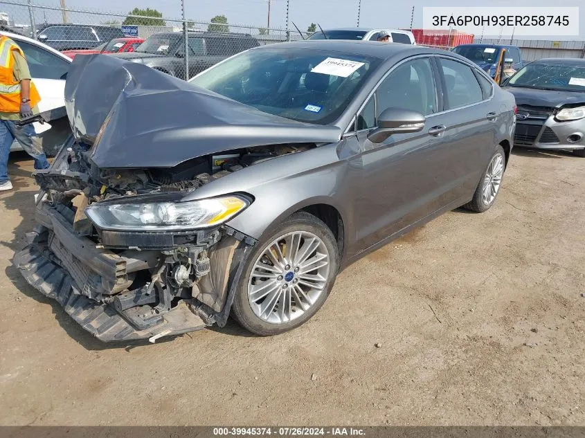 3FA6P0H93ER258745 2014 Ford Fusion Se