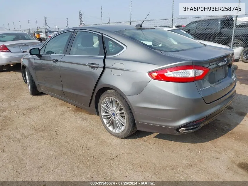 3FA6P0H93ER258745 2014 Ford Fusion Se